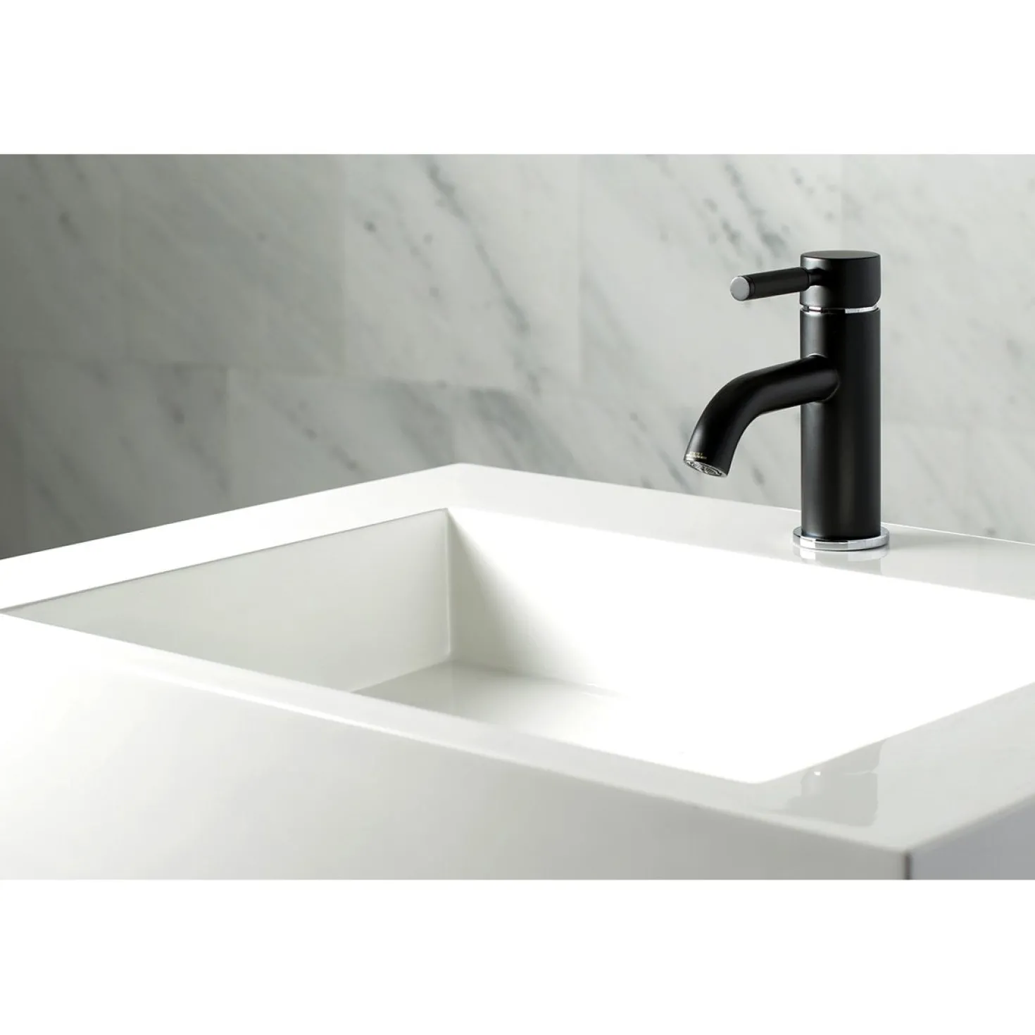 Kingston Brass Fauceture Kaiser Single Handle Deck Mount Bathroom Faucet