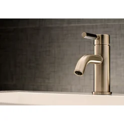 Kingston Brass Fauceture Kaiser Single Handle Deck Mount Bathroom Faucet