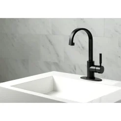 Kingston Brass Fauceture Kaiser Single-Handle Bathroom Faucet with Drain