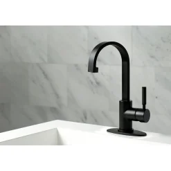 Kingston Brass Fauceture Kaiser Single-Handle Bathroom Faucet with Drain