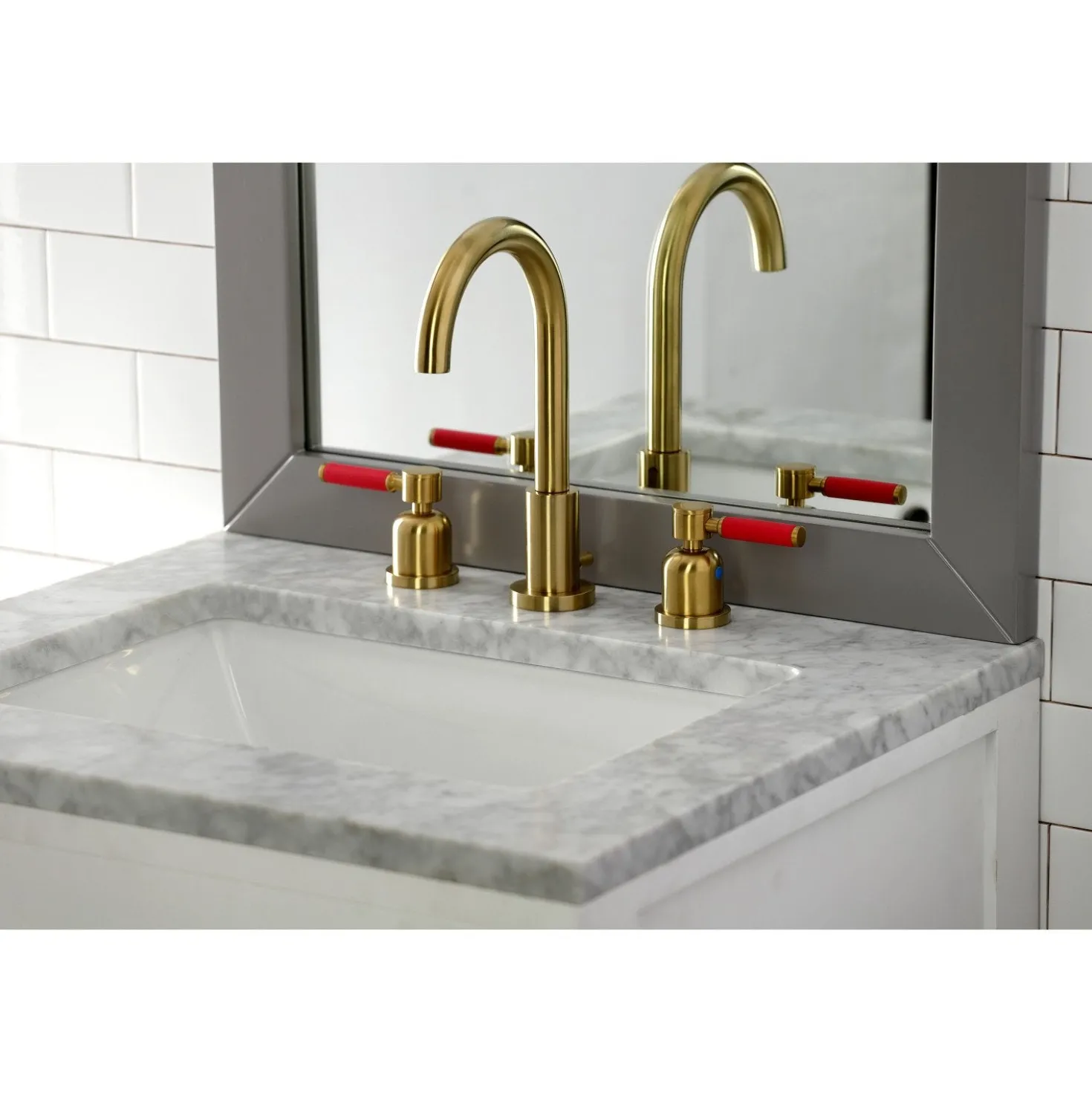 Kingston Brass Fauceture Kaiser Widespread Bathroom Faucet