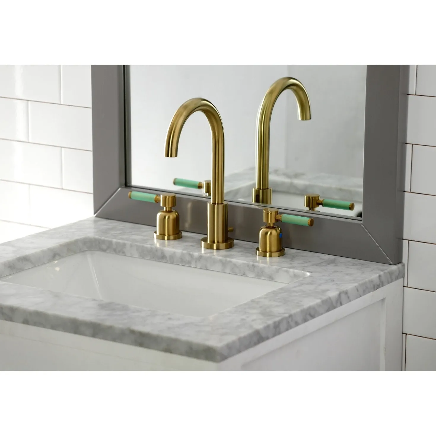 Kingston Brass Fauceture Kaiser Widespread Bathroom Faucet
