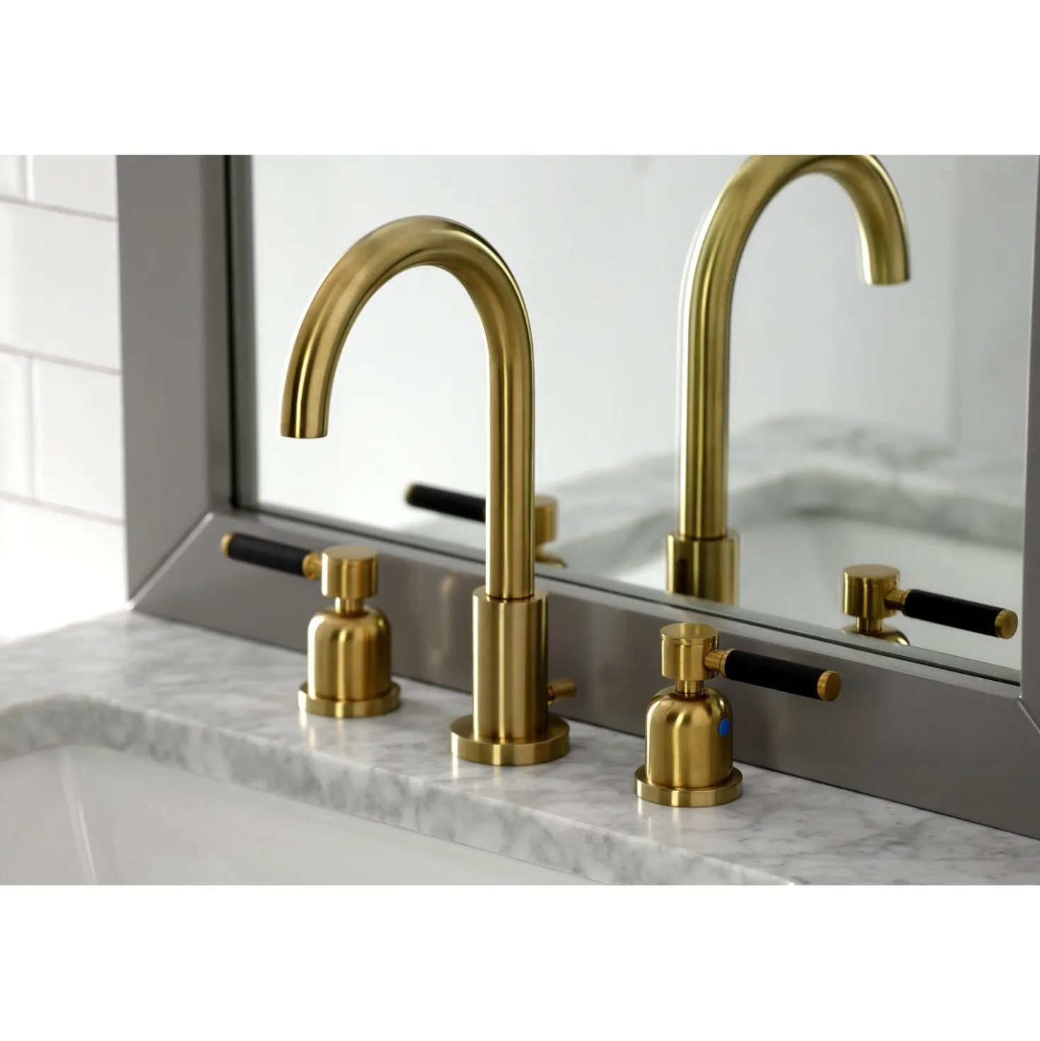 Kingston Brass Fauceture Kaiser Widespread Bathroom Faucet