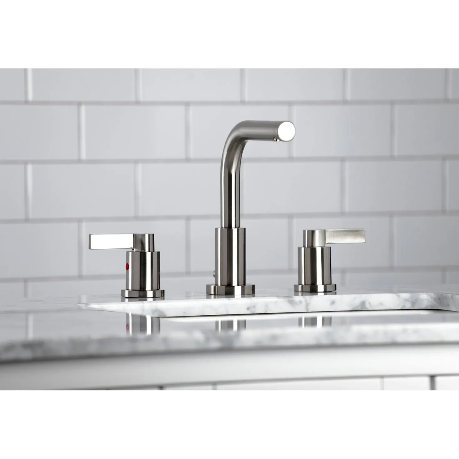 Kingston Brass Fauceture NuvoFusion 8-Inch Widespread Bathroom Faucet