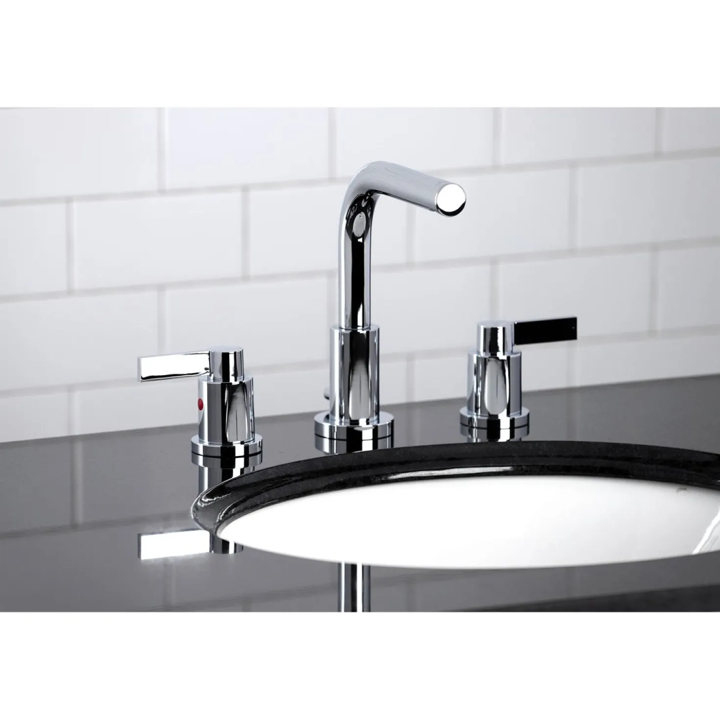Kingston Brass Fauceture NuvoFusion 8-Inch Widespread Bathroom Faucet