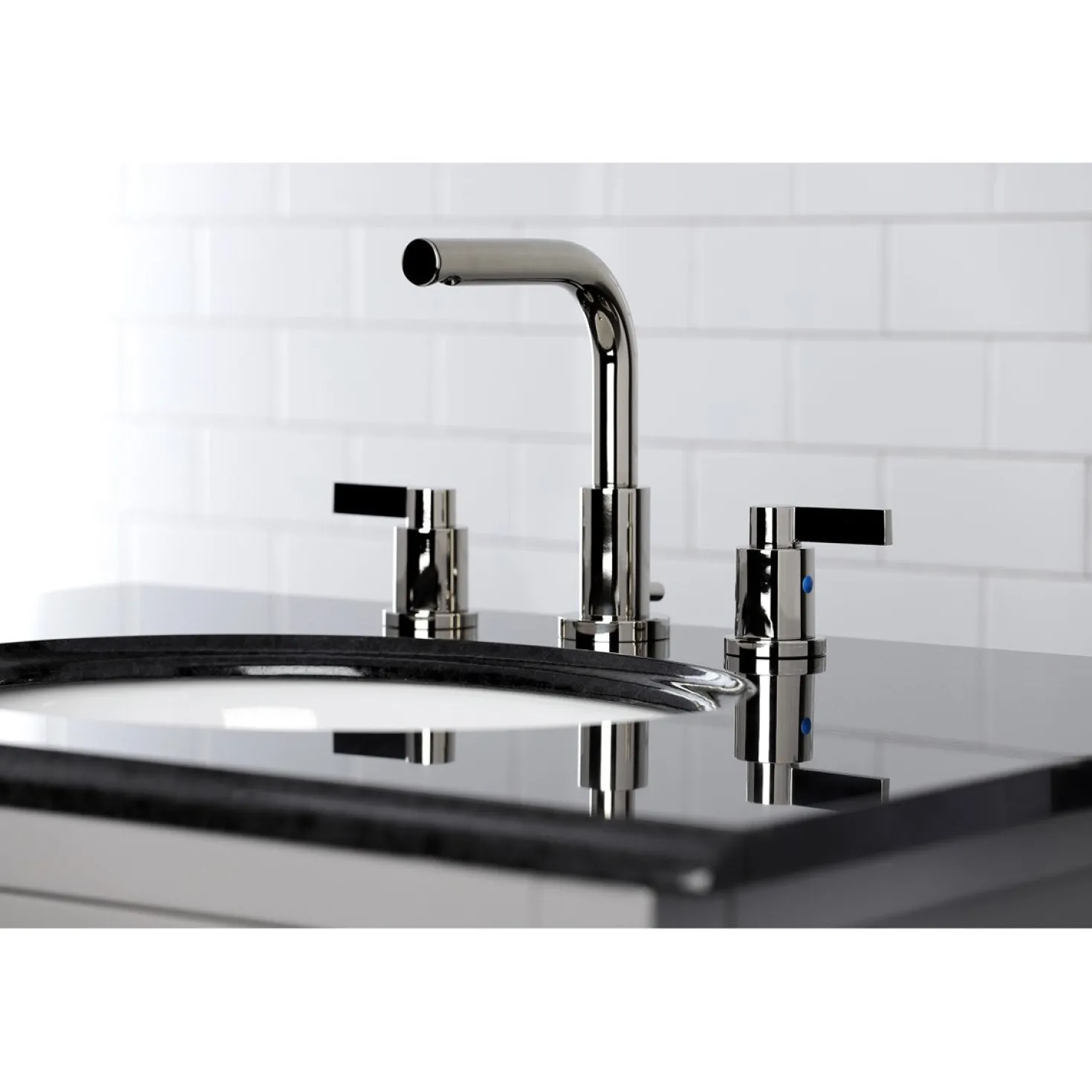 Kingston Brass Fauceture NuvoFusion 8-Inch Widespread Bathroom Faucet