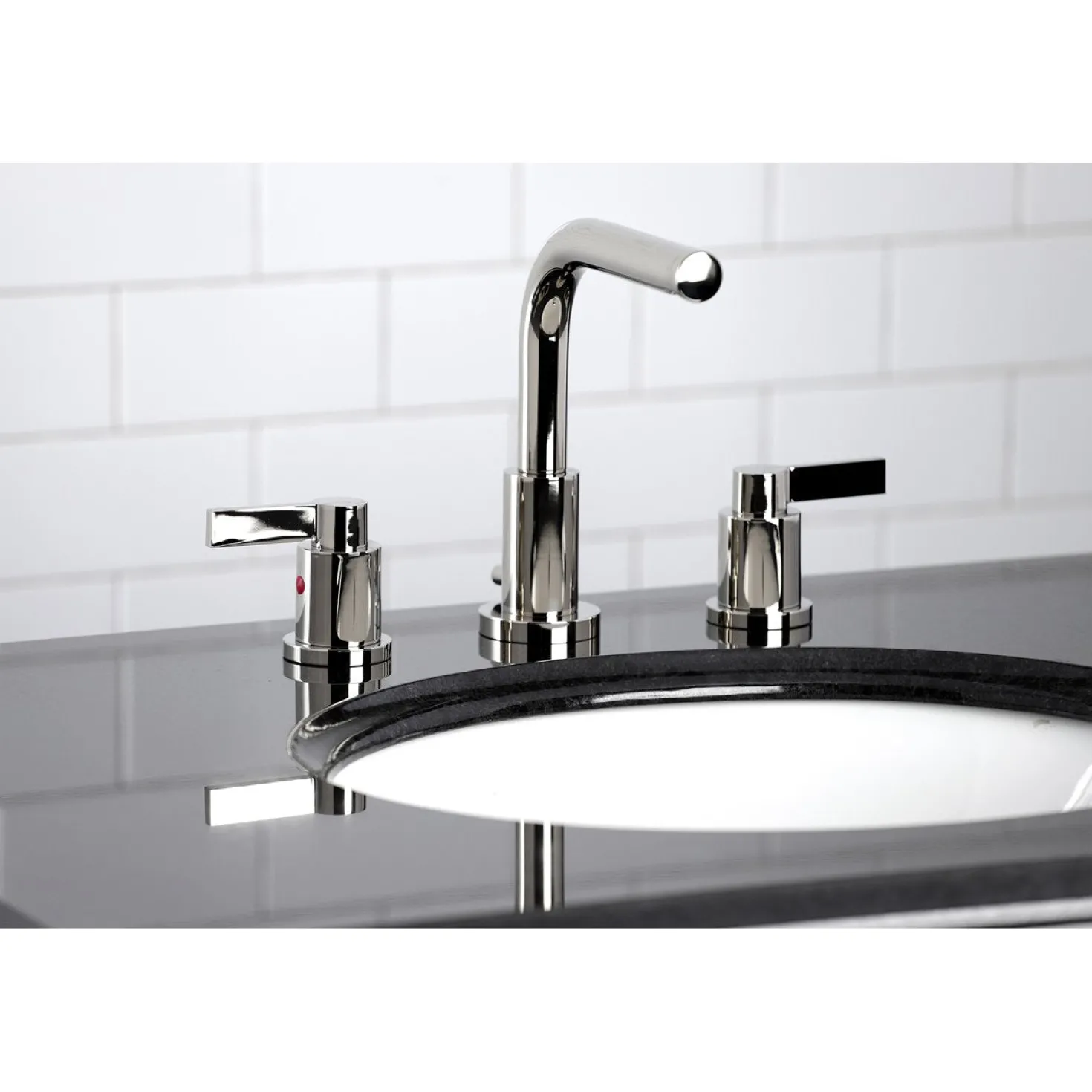 Kingston Brass Fauceture NuvoFusion 8-Inch Widespread Bathroom Faucet
