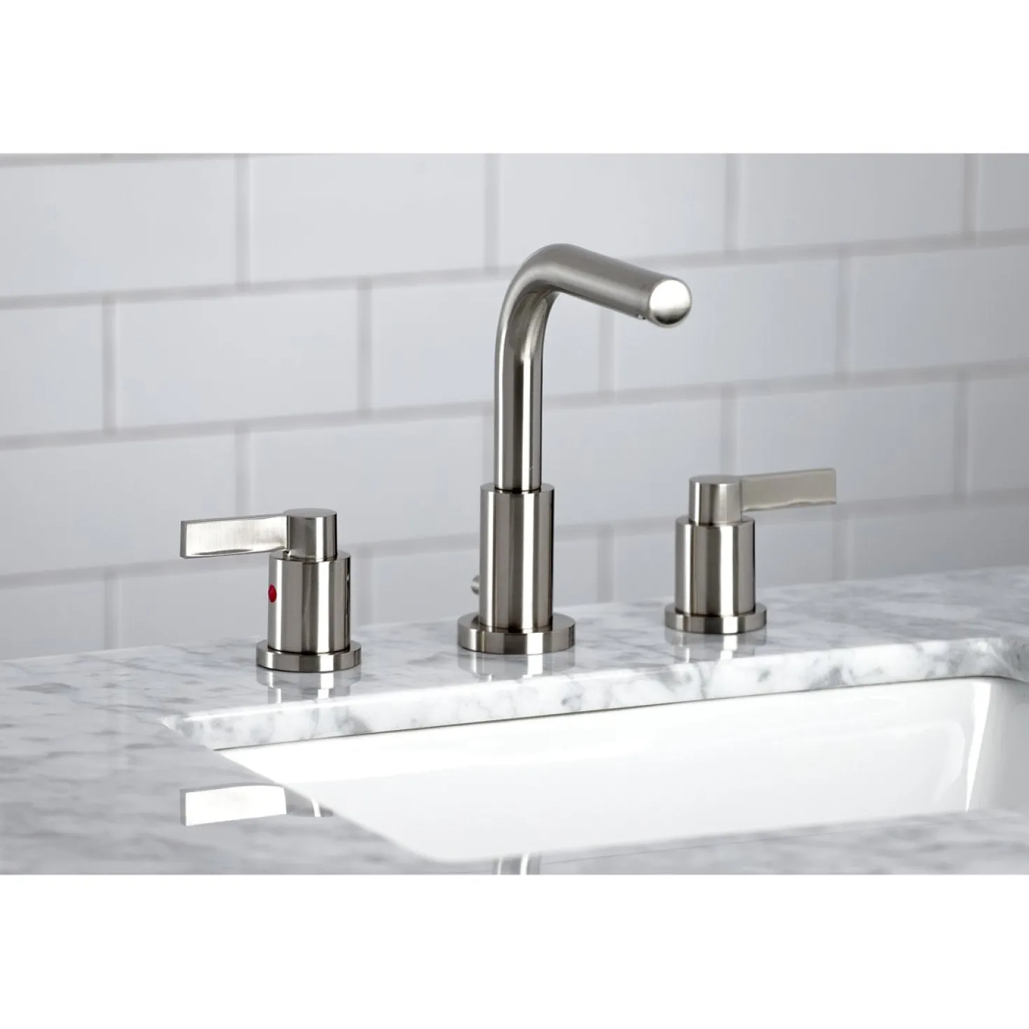Kingston Brass Fauceture NuvoFusion 8-Inch Widespread Bathroom Faucet