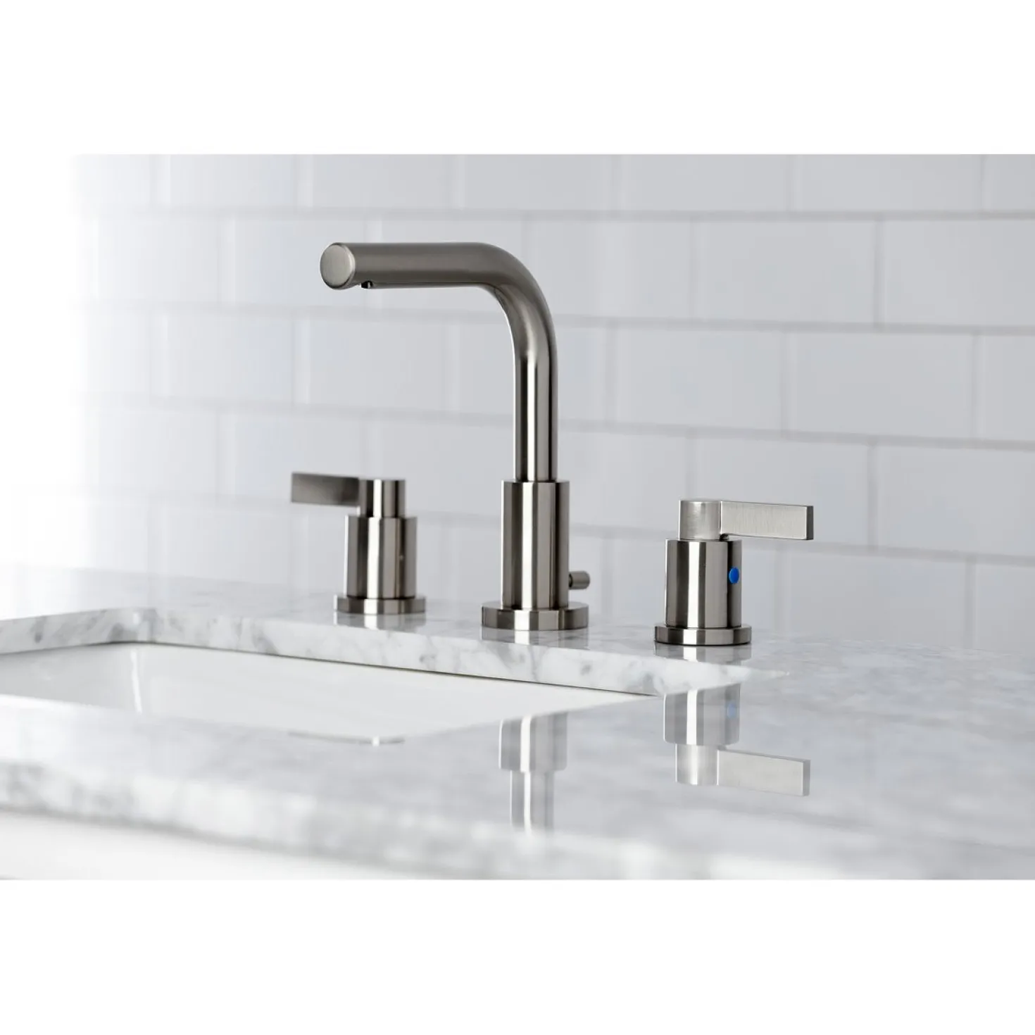 Kingston Brass Fauceture NuvoFusion 8-Inch Widespread Bathroom Faucet