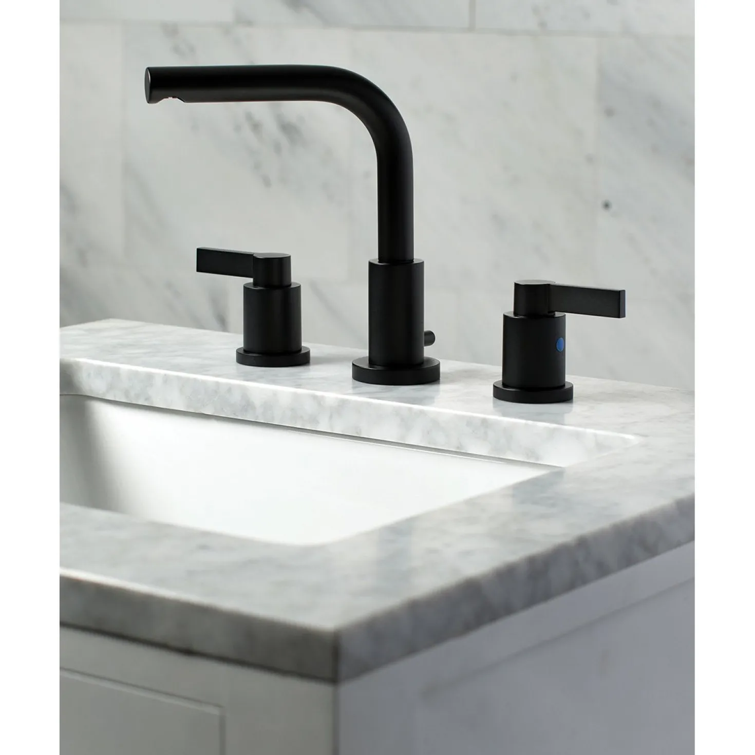 Kingston Brass Fauceture NuvoFusion 8-Inch Widespread Bathroom Faucet