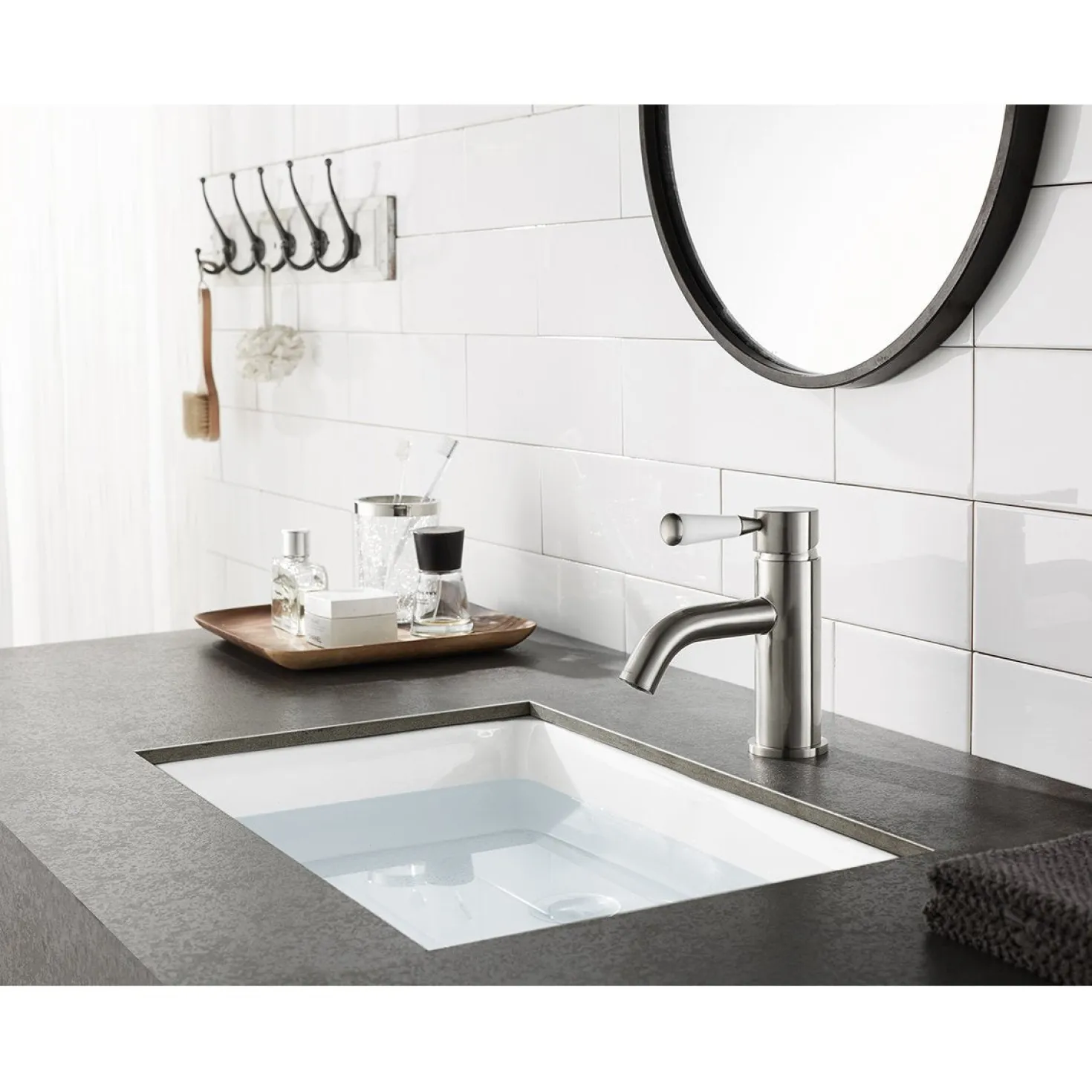 Kingston Brass Fauceture Paris Single-Handle Bathroom Faucet with Drain and Deck Plate
