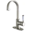 Kingston Brass Fauceture Paris Single-Handle Bathroom Faucet with Deck Plate and Drain