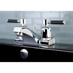 Kingston Brass FB201DKL 4-Inch Centerset Bathroom Faucet in Polished Chrome
