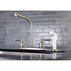 Kingston Brass FB718DL Centerset Kitchen Faucet in Brushed Nickel