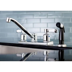 Kingston Brass FB122DPL Centerset Kitchen Faucet in Polished Chrome