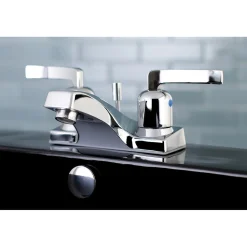 Kingston Brass FB201EFL 4" Centerset Bathroom Faucet in Polished Chrome