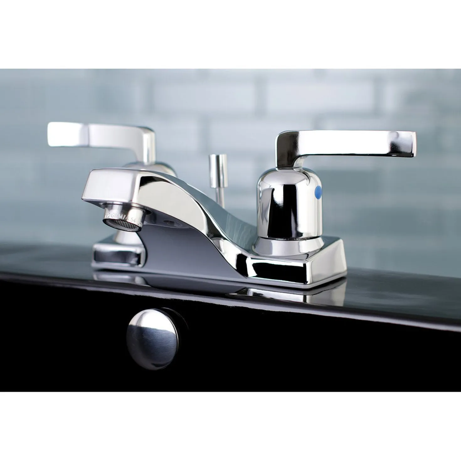 Kingston Brass FB201EFL 4" Centerset Bathroom Faucet in Polished Chrome