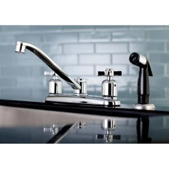Kingston Brass FB112ZX Centerset Kitchen Faucet in Polished Chrome