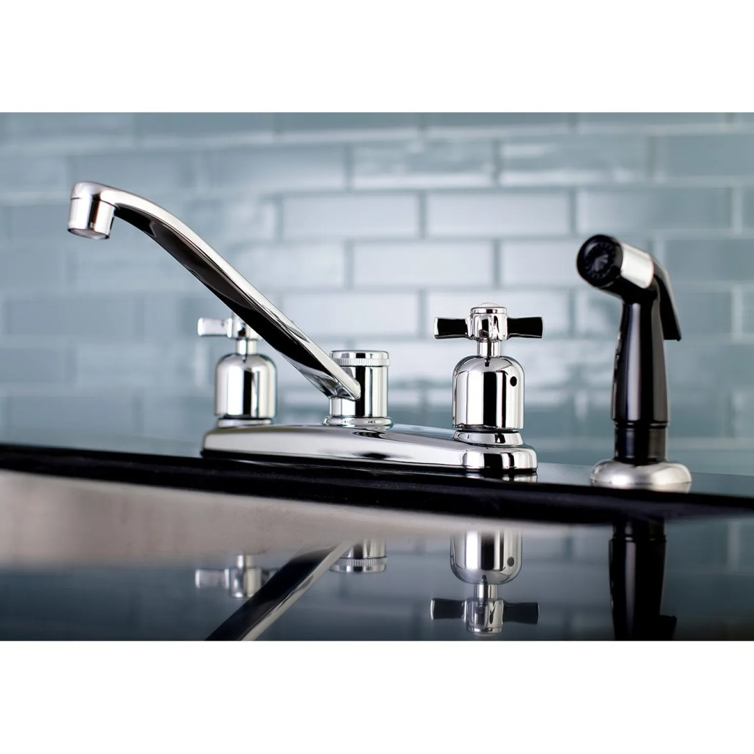 Kingston Brass FB112ZX Centerset Kitchen Faucet in Polished Chrome