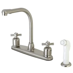Kingston Brass FB718ZX Centerset Kitchen Faucet in Brushed Nickel