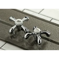 Kingston Brass French Country Kitchen Bridge Faucet with Brass Sprayer