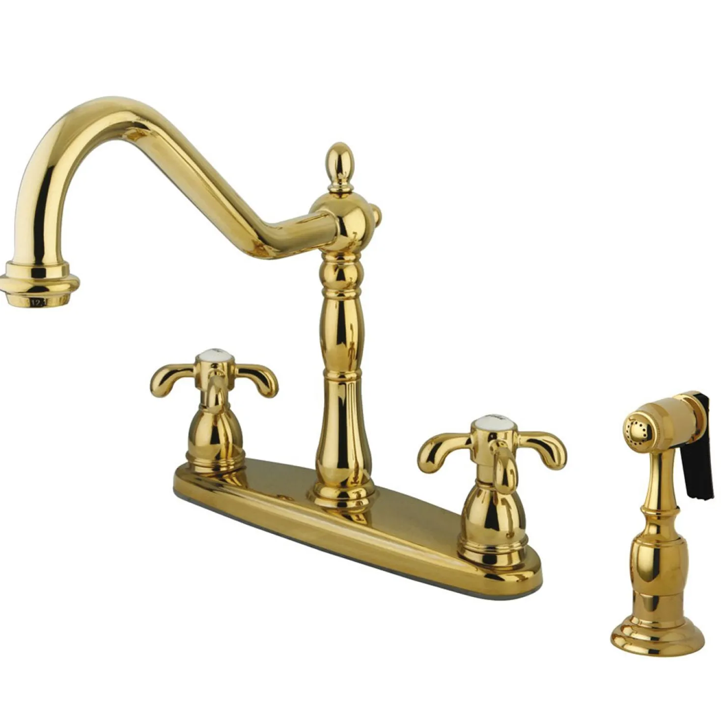Kingston Brass French Country Double Handle 8" Centerset Kitchen Faucet