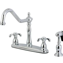 Kingston Brass French Country Double Handle 8" Centerset Kitchen Faucet