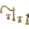 Kingston Brass French Country Double Handle Widespread Kitchen Faucet
