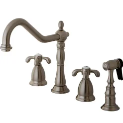Kingston Brass French Country Widespread Kitchen Faucet
