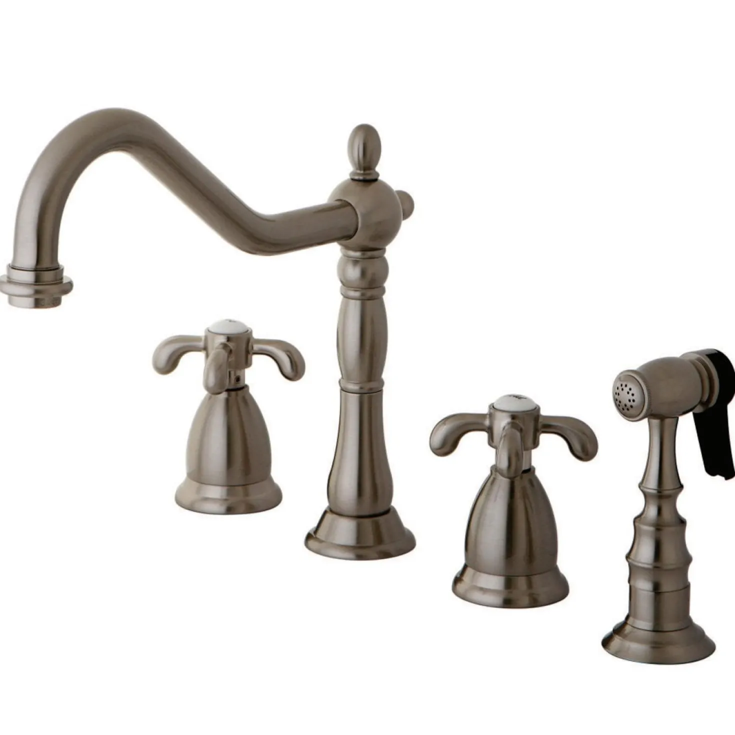 Kingston Brass French Country Widespread Kitchen Faucet