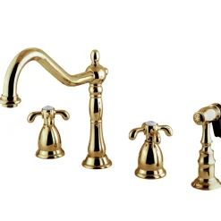 Kingston Brass French Country Widespread Kitchen Faucet