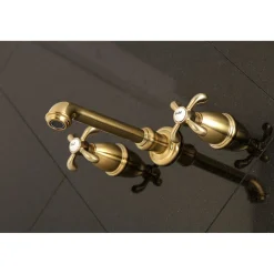 Kingston Brass French Country Wall Mount Bathroom Faucet