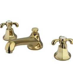 Kingston Brass French Country Classic Two Handle 8" to 16" Widespread Lavatory Faucet with Brass Pop-up