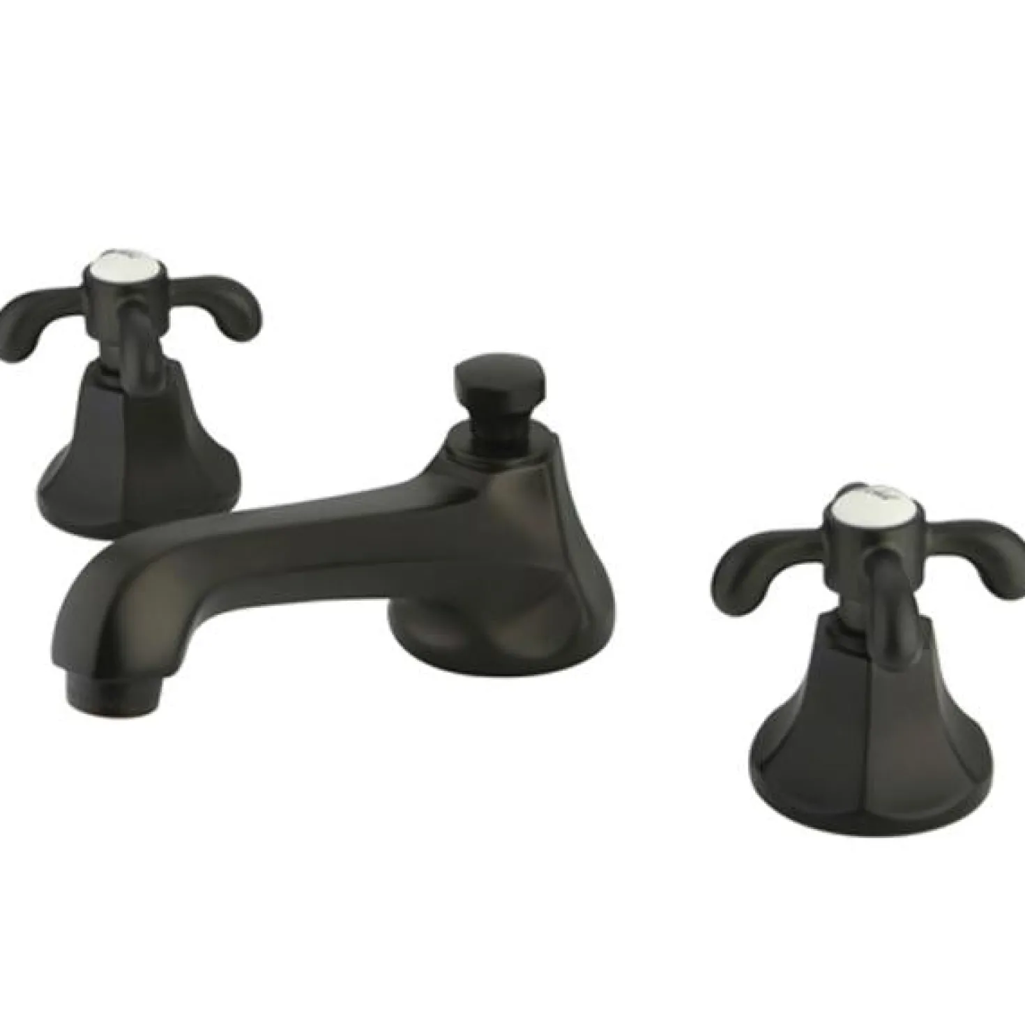 Kingston Brass French Country Classic Two Handle 8" to 16" Widespread Lavatory Faucet with Brass Pop-up