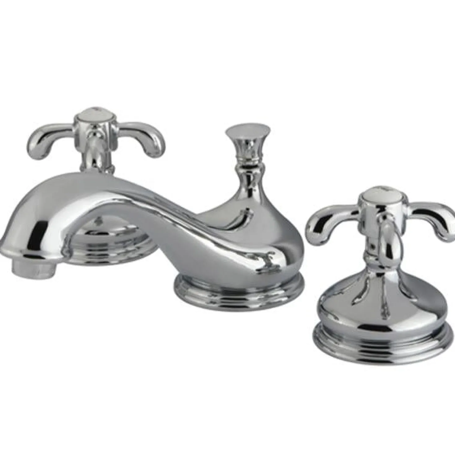 Kingston Brass French Country Two Handle 8" to 16" Widespread Lavatory Faucet with Brass Pop-up
