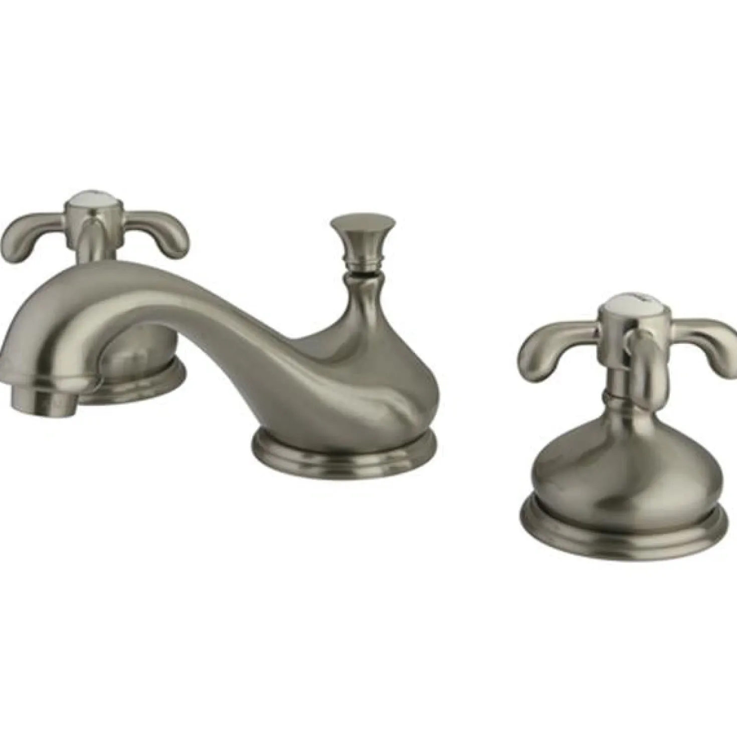 Kingston Brass French Country Two Handle 8" to 16" Widespread Lavatory Faucet with Brass Pop-up
