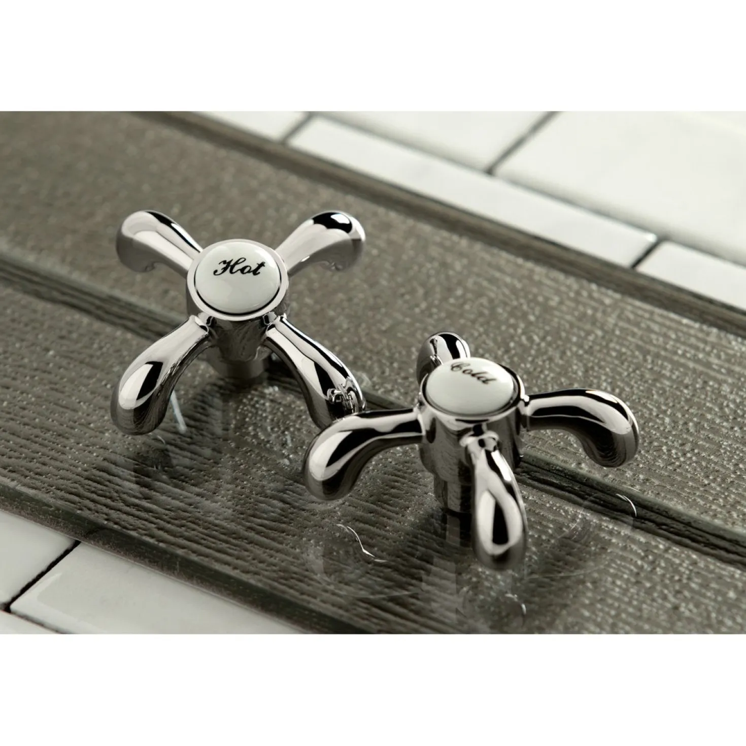 Kingston Brass French Country 3-Hole 8-Inch Widespread Bathroom Faucet