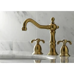 Kingston Brass French Country 3-Hole 8-Inch Widespread Bathroom Faucet