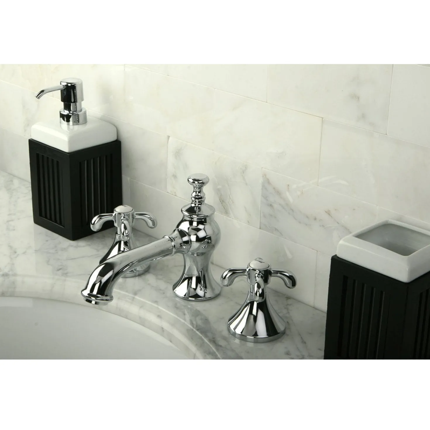 Kingston Brass French Country 8-Inch Widespread 3-Hole Bathroom Faucet