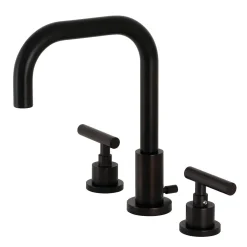 Kingston Brass FSC893XCML-P Manhattan Widespread Bathroom Faucet with Brass Pop-Up