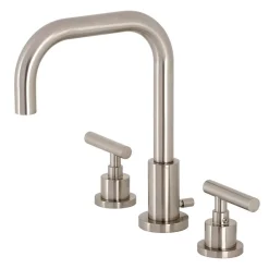Kingston Brass FSC893XCML-P Manhattan Widespread Bathroom Faucet with Brass Pop-Up