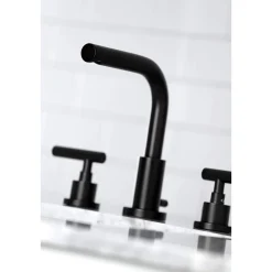 Kingston Brass FSC895XCML-P Manhattan Widespread Bathroom Faucet with Brass Pop-Up