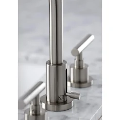 Kingston Brass FSC895XCML-P Manhattan Widespread Bathroom Faucet with Brass Pop-Up