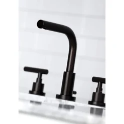 Kingston Brass FSC895XCML-P Manhattan Widespread Bathroom Faucet with Brass Pop-Up