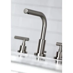 Kingston Brass FSC895XCML-P Manhattan Widespread Bathroom Faucet with Brass Pop-Up