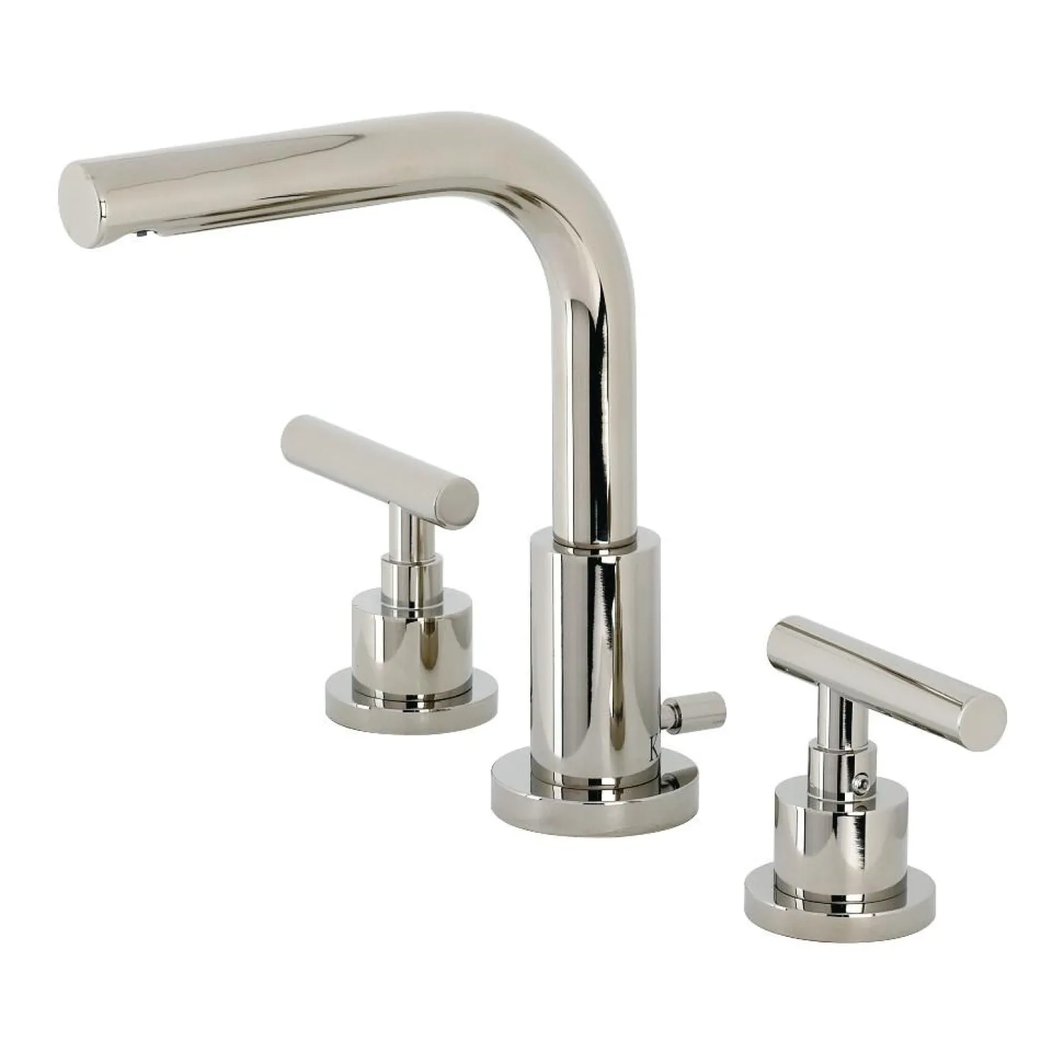 Kingston Brass FSC895XCML-P Manhattan Widespread Bathroom Faucet with Brass Pop-Up