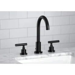 Kingston Brass FSC892XCML-P Manhattan Widespread Bathroom Faucet with Brass Pop-Up