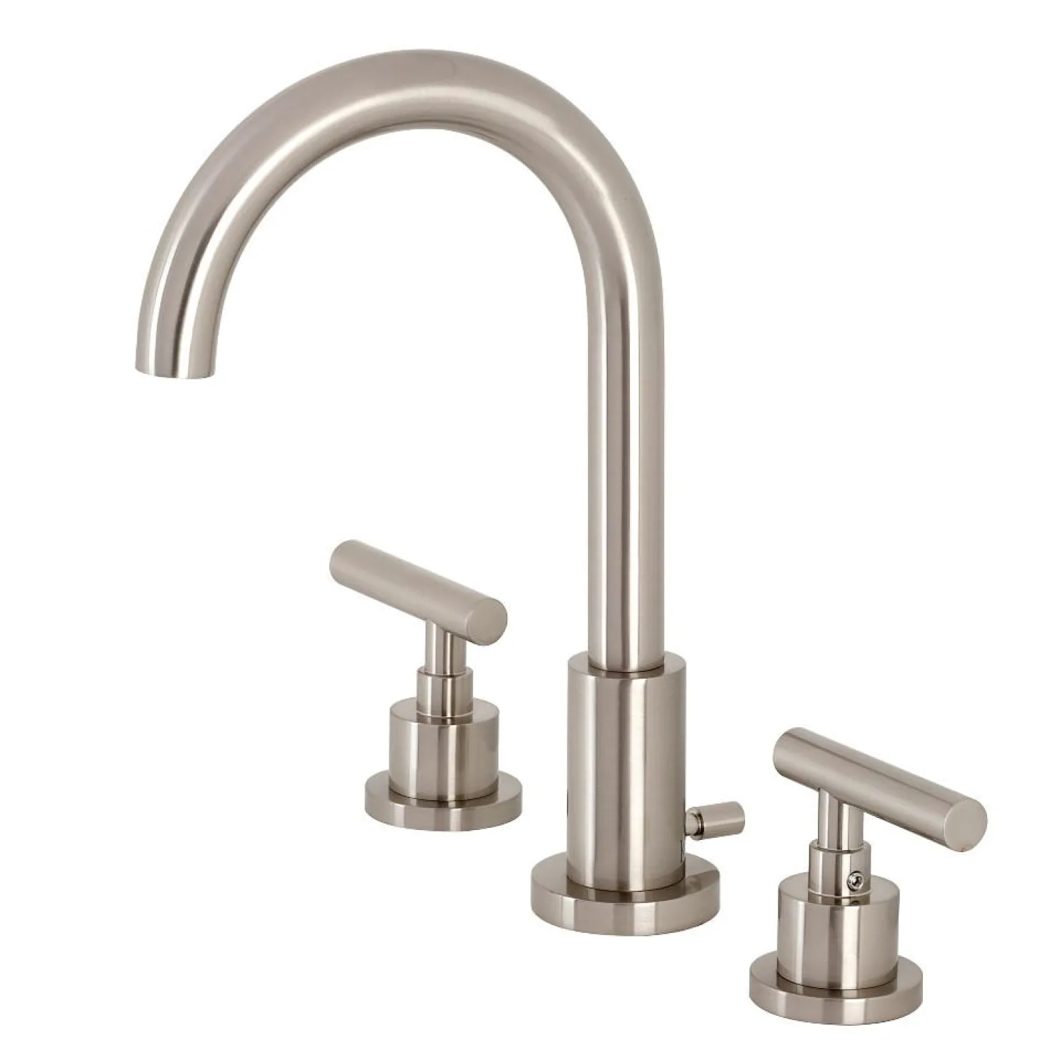 Kingston Brass FSC892XCML-P Manhattan Widespread Bathroom Faucet with Brass Pop-Up