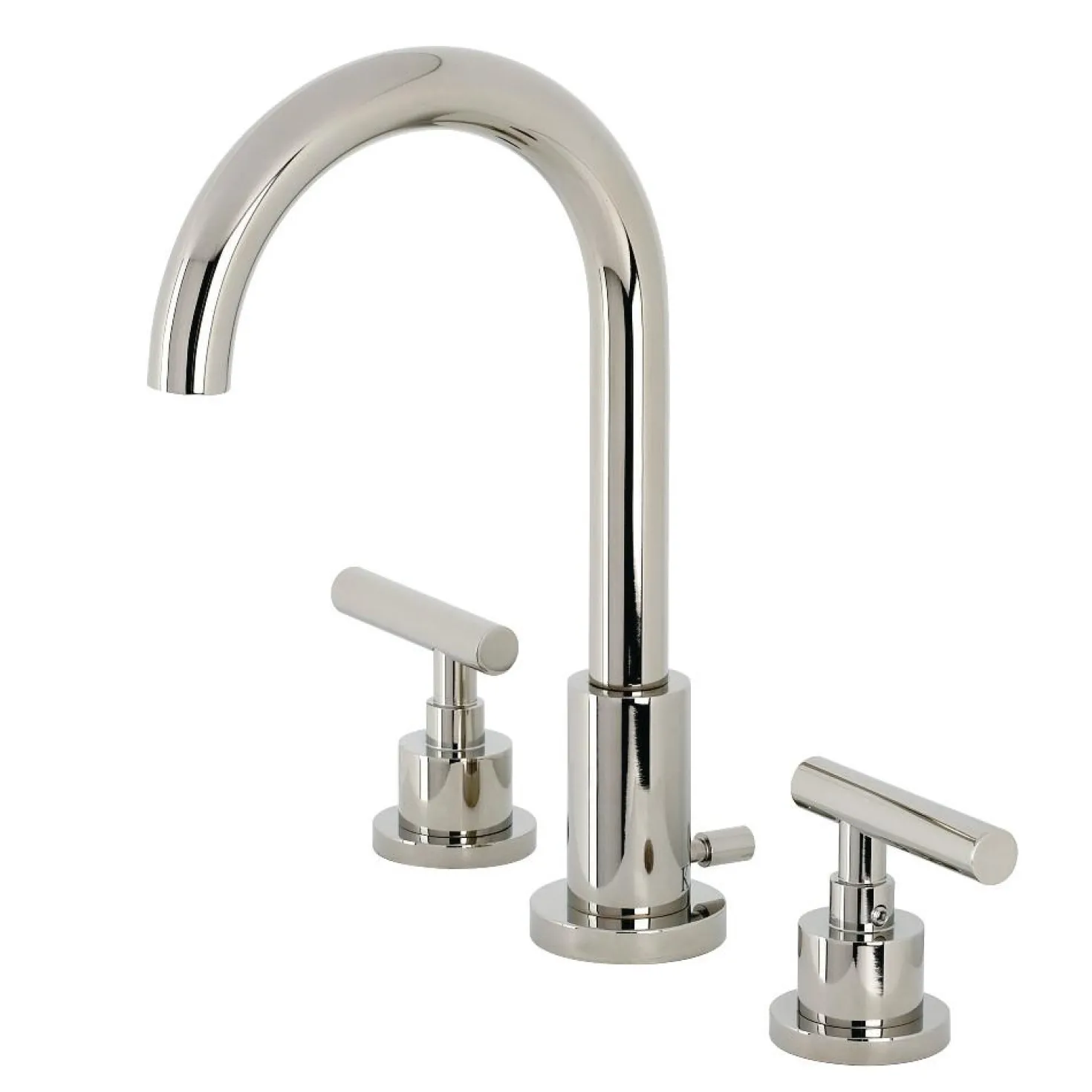 Kingston Brass FSC892XCML-P Manhattan Widespread Bathroom Faucet with Brass Pop-Up