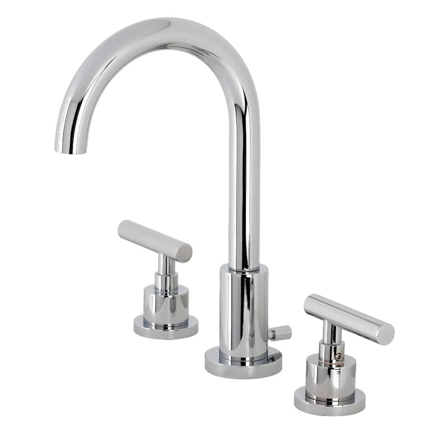 Kingston Brass FSC892XCML-P Manhattan Widespread Bathroom Faucet with Brass Pop-Up